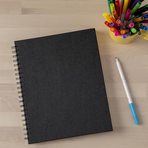 Black Wirebound Sketchbook by Artist's Loft - Acid Free and Smudge Resistant, Sketch Pad for Drawing, Sketching, Writing - Bulk 12 Pack Artist's Loft