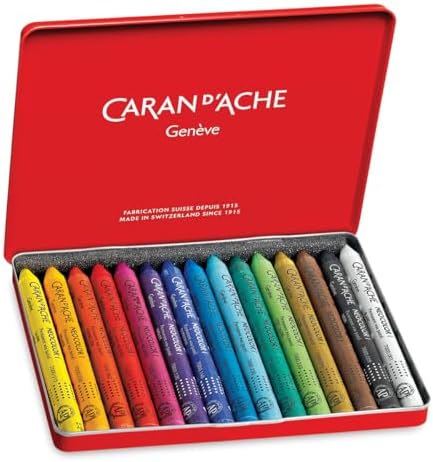 Neocolor I Water-Resistant Wax Pastels, 10 colors CARAN d'ACHE