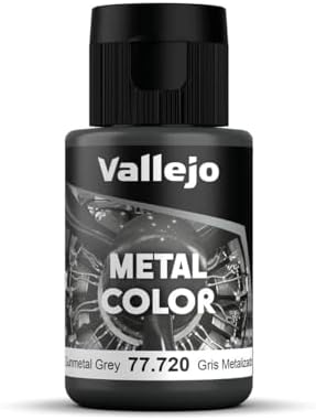 Водоразбавляемая краска для аэрографа и моделей Vallejo Metal Color Gunmetal Grey, 32 мл Vallejo