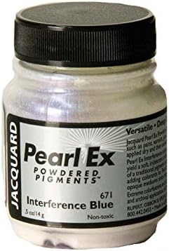 Пигмент Pearl Ex, порошок 14 г, перламутровый эффект, устойчивая к выцветанию, цвет: Интерференция Синий Jacquard