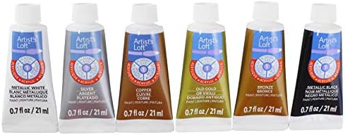 Metallic Acrylic Paint Set by Artist's Loft, 6 Colors Artist's Loft