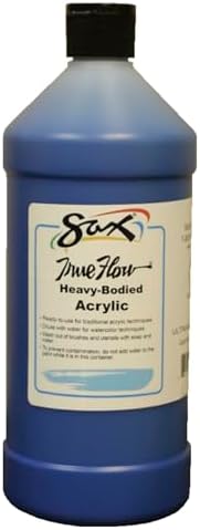 Sax True Flow Heavy Body Acrylic Paint, 1 Quart, Ultramarine Blue - 409788 Sax