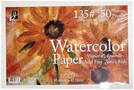 Jack Richeson 50 Pack 12" X 18" 135# Watercolor Paper Jack Richeson