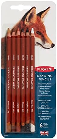 Derwent Colored Drawing Pencils, 5mm Core, Pack, 6 Count (0700476) Derwent