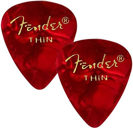 Fender 351 Pick Pack Red MOTO Thin 2 Pack (24) Bundle Fender