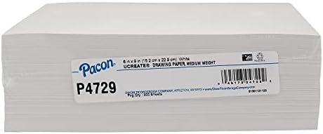 Pacon Medium Weight Drawing Paper, 6" x 9", White, 500 Sheets (PAC4729) Pacon