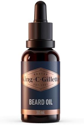 King C. Gillette Beard Oil for Men - Argan, Jojoba, Avocado, Macadamia Seed and Almond Oils - Moisturize and Soften Beard King C. Gillette