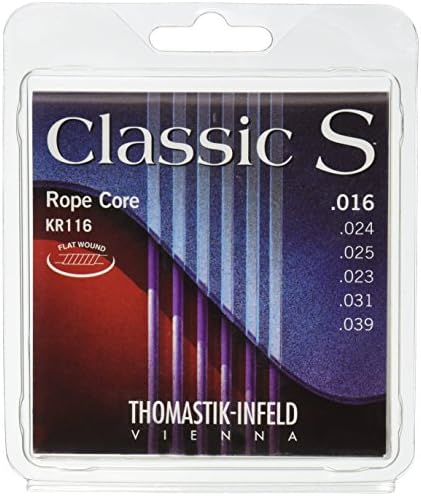 Thomastik-Infeld KR116 Classical Guitar Strings: Classic S Series Rope Core Set W/Nylon Tape Trebles E, B, G, D, A, E Thomastik