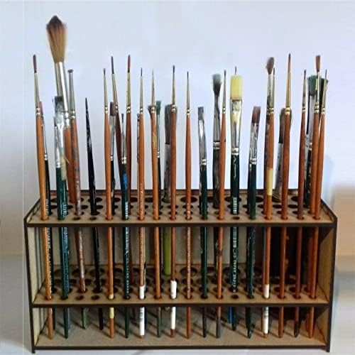 Brush Holder Paintbrush Holder 67 Holes Paint Brush Holders and Organizers Wall Mount Or Freestanding Desk Organizer Stand Holder For Pencils, Pens Stationary Supplies Best Gifts For Men Women Lovskoo