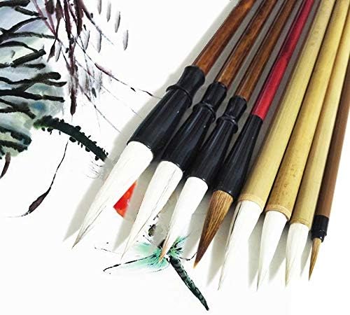 Chinese Calligraphy Brush Set Chinese Brush Set Watercolor Sumi Drawing Brush Writing Painting Pack of 5 JueDi