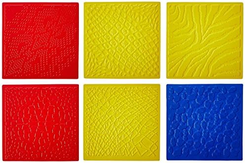 ROYLCO R5817 7 by 7-Inch Animal Skins Rubbing Plates, 6-Pack Roylco