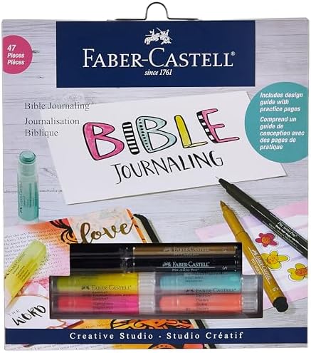 Набор для ведения библейских дневников Faber-Castell, 47 предметов: 16 вырубок, 16 наклеек и гелевые ручки Faber-Castell