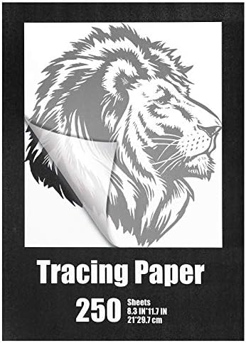 Tenare 250 Sheets Tracing Paper for Drawing Light up Tracing Paper Pad Translucent Paper Sketching Tracing Paper Pencil Marker Ink DIY Crafts Painting Works(8.3 x 11.7 Inch) Tenare