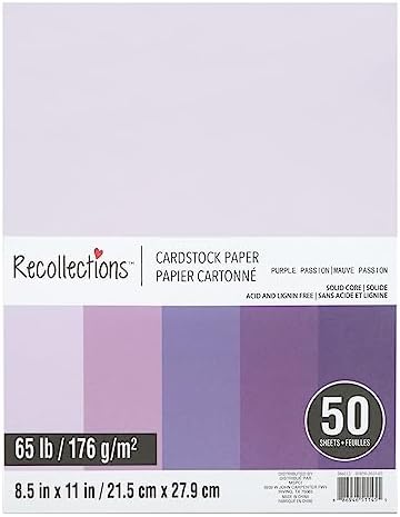 50 Sheets 8.5” x 11” Cape Cod Cardstock Paper by Recollections - Acid and Lignin Free Paper for Scrapbooks, Arts & Crafts - 1 Pack Recollections