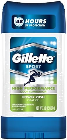 Gillette Anti-perspirant/deodorant Clear Gel, Power Rush, 4-Ounce Stick (Pack of 6) (packaging may vary) Gillette