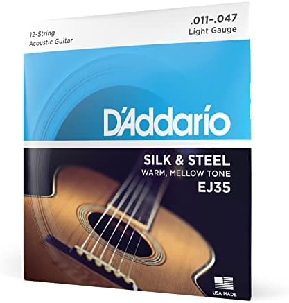 Набор струн для акустической гитары D'Addario Silk & Steel EJ40, легкий 11-47, 6 струн, для фолка и винтажных инструментов D'Addario