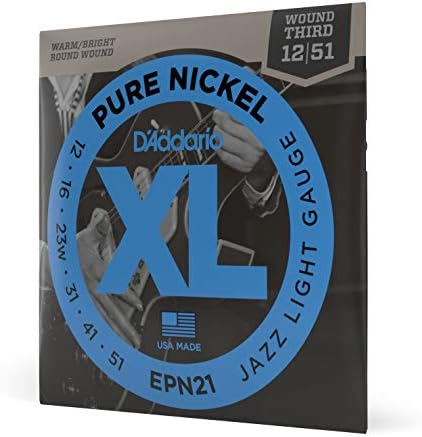 Электрические струны для гитары D'Addario XL Pure Nickel EPN120, округлая обмотка, теплый винтажный звук, Super Light 9-41 D'Addario