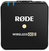 RØDE Wireless GO II TX Ultra-compact Wireless Transmitter with Built-in Microphone, On-board Recording and up to 200m Range for Filmmaking, Interviews and Content Creation (Transmitter Only) Rode