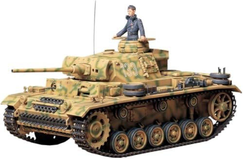 Модель танка Tamiya 1/35 немецкого Pz.Kpfw III Ausf. L, с улучшенной броней и артиллерией, мощностью 300 л.с. Tamiya