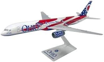 Flight Miniatures America West Ohio State 757-200 1:200 Scale - Plastic Snap-Fit Model Airplane - Collectible Replica of American West Aircraft - Part #ABO-75720H-500 Flight Miniatures