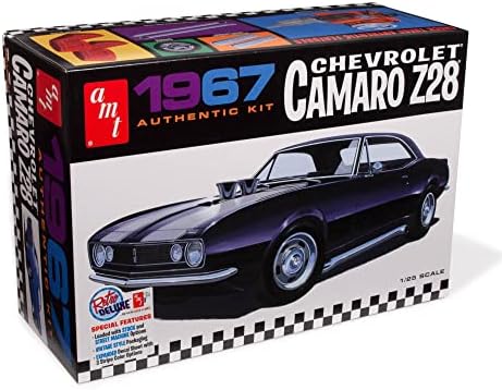 AMT 1967 Chevy Camaro Z28 1:25 Scale Model Kit, Classic Buildable Diecast Scale Model Cars Kits for Adults and Beginners, Skill Level 2, Toys for Kids and Adults Amt