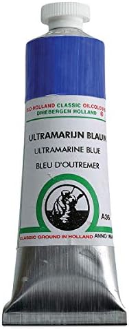 Классическая масляная краска Old Holland - ультрамариновый синий, тюбик 40 мл с уникальной текстурой и насыщенным пигментом Old Holland