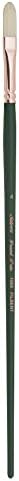 Silver Brush Limited 1003 Grand Prix Filbert Brush for Oil Paintings, Size 0, Long Handle Silver Brush Limited