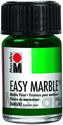 Краска для мраморирования Marabu Easy Marble - Зелёный Пин - 15 мл. Лёгкость создания мраморных эффектов на любых поверхностях Marabu