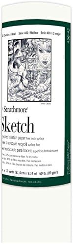 Strathmore 400 Series Sketch Pad, Recycled Paper, 3.5x5 inch, 100 Sheets - Artist Sketchbook for Drawing, Illustration, Art Class Students Strathmore