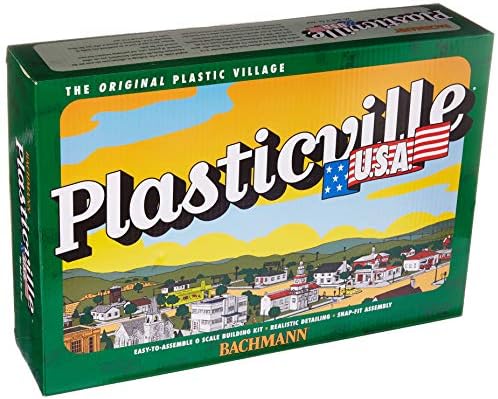 Bachmann Trains - PLASTICVILLE U.S.A. BUILDINGS – CLASSIC KITS - SCHOOL HOUSE w/Playground Equipment - O Scale Bachmann