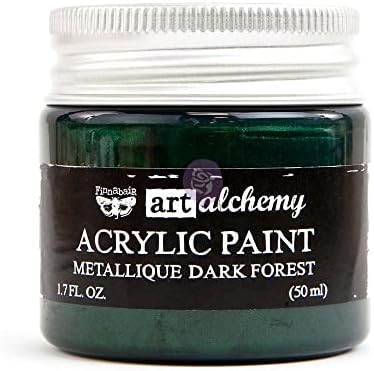 Акриловая краска на водной основе Prima Marketing Art Alchemy Metallique Dark Forest, безопасная для архивов и нетоксичная PRIMA MARKETING INC