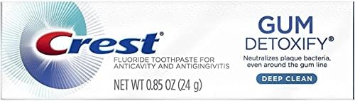 Crest Gum Detoxify Toothpaste, Deep Clean, Travel Size, 0.85 oz (24g)- Pack of 4 Crest