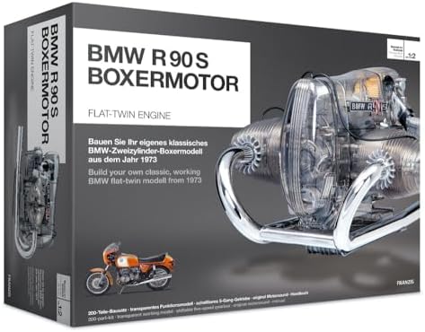 BMW R/90-S Flat Twin Engine Model Kit with Collector's Manual Franzis