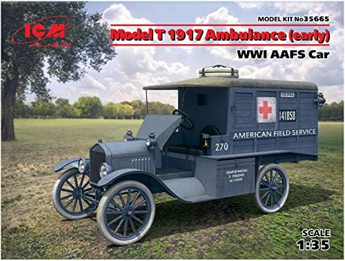 ICM ICM35665 1:35 Модель автомобиля Ford 1917 года, санитарная машина, Первой мировой войны AAFS Icm