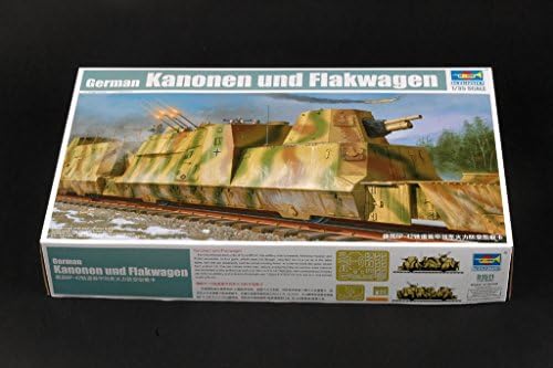 Trumpeter 1/35 WWII German Army Kanonen and Flakwagen Armored Anti-Aircraft Rail Car Trumpeter