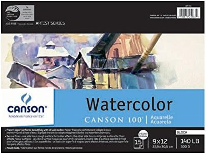 Canson Artist Series Plein Air Watercolor Paper, Fold Over Art Board, 8x10 inches, 10 Sheets - Artist Paper for Adults and Students - Watercolors, Mixed Media, Markers and Art Journaling Canson