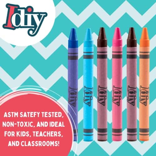 SCS Direct IDIY Wrapped Bulk Wax Crayons (Pre-Sorted 480 ct, 60 each of 8 colors) -ASTM Safety Tested, For Kids, Teachers, Art Classrooms, Back to School Supplies, Restaurants, Craft Projects, Gift SCS Direct