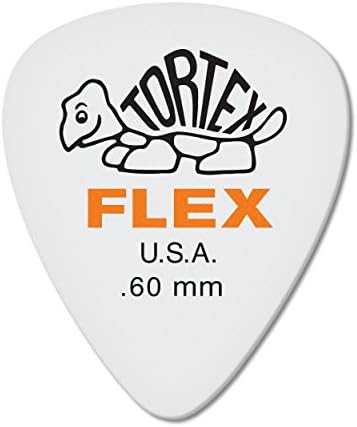 Гитарные медиаторы Dunlop Tortex Flex стандартные, 0.60 мм, оранжевые - 12 штук Dunlop