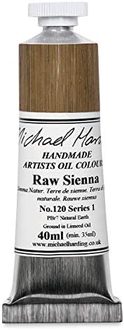 Michael Harding Artist Oil Colours, Raw Sienna, 40ml Tube, 12040X Michael Harding