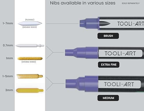 TOOLI-ART 30 Replacement Nibs Extra Medium Tip Paint Pens Acrylic Markers. Polyester Fiber. Easy To Replace. TOOLI-ART