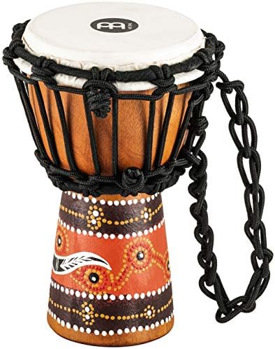 Meinl Percussion African Style Mini Djembe Drum for Room Decoration — NOT Made in China — Hand Painted Mahogany Wood, 2-Year Warranty (HDJ8-XXS) Meinl Percussion