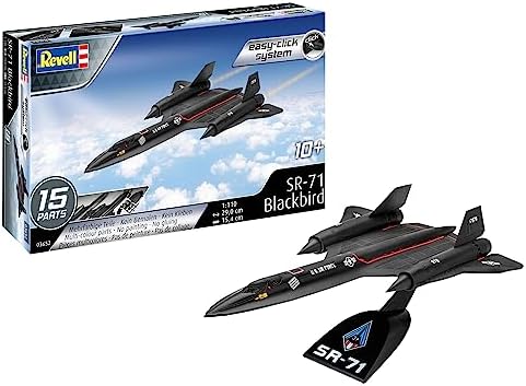 Revell Easy-Click 03652 Lockheed SR-71 1:110 Scale Unbuilt/Pre-Coloured/Click-Together (Non-Glue) Plastic Model Kit Revell