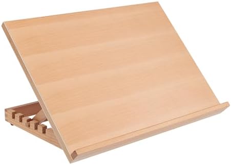 SoHo Urban Artist Extra Large 19.75" x 29.5" Adjustable Portable Drawing Board Stand Easel, 5 Positions, Natural Beechwood Finish Soho Urban Artist