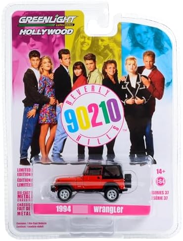 Greenlight 1:64 Hollywood Series 37 - Beverly Hills, 90210 (1990-2000 TV Series) - 1994 Wrangler 44970-B Die-cast Car Model [Shipping from Canada] YOMA