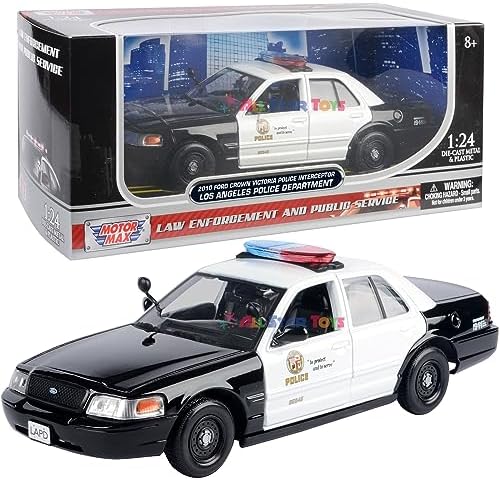 Motormax 2010 Ford Crown Victoria Police Interceptor LAPD Los Angeles Police Department 1/24 Diecast Model 76946 by All Star Toys Motormax