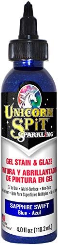 Unicorn SPiT Sparkling Sapphire Swift Gel Stain and Glaze 5775001 4.0 Fl Oz Unicorn SPiT