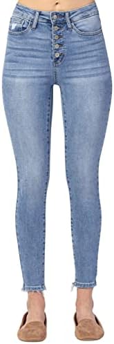 Judy Blue Women's Hi-Rise Button Fly Skinny Jeans Judy Blue