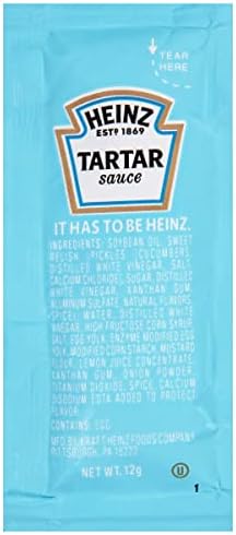 Heinz Tartar Sauce Single Serve Packet 0.4 Oz (Pack of 200) Heinz