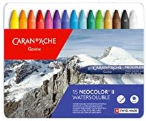 Caran d'Ache Classic Neocolor II Water-Soluble Pastels, 15 Colors CARAN d'ACHE