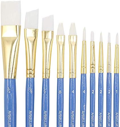 All Purpose Synthetic Paintbrush Set by Artist's Loft, White, 10 Count Artist's Loft